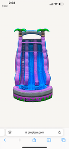 22’ Purple Crush Dual Lane Waterslide